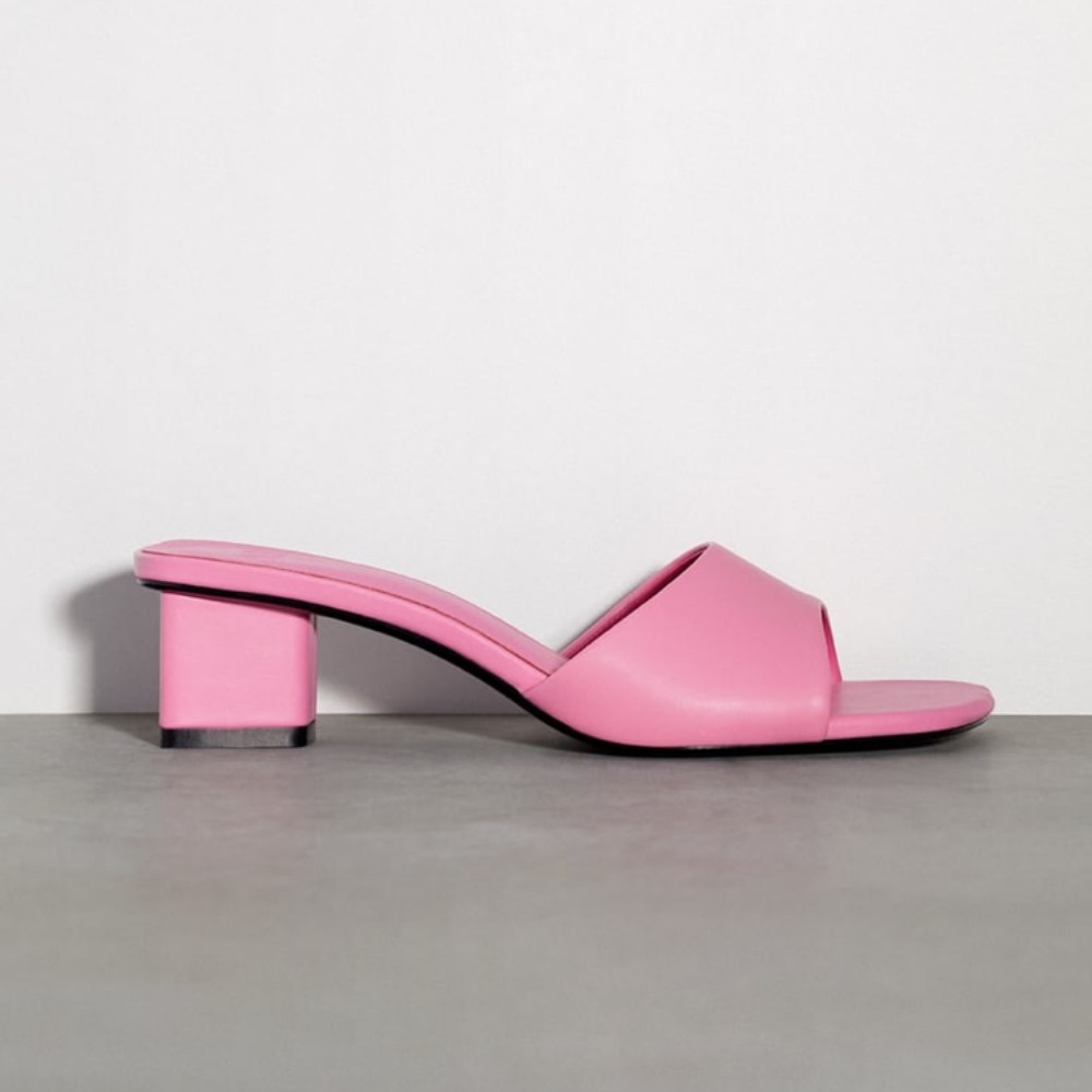 Zara Block Heel Sandals in barbie pink 🩷